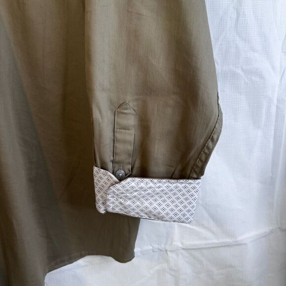 Craft Flow Button Front Cotton Blend Casual Shirt Contrast Trim Size 2XL - Picture 5 of 9